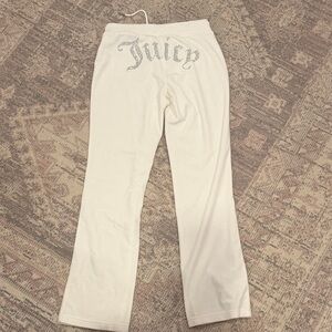 Juicy couture, white velour pants